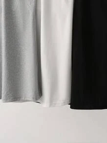 SHEIN LUNE Plus Size Women's Minimalist Versatile 3 Pieces Set Camisole - Multicolor - View 4