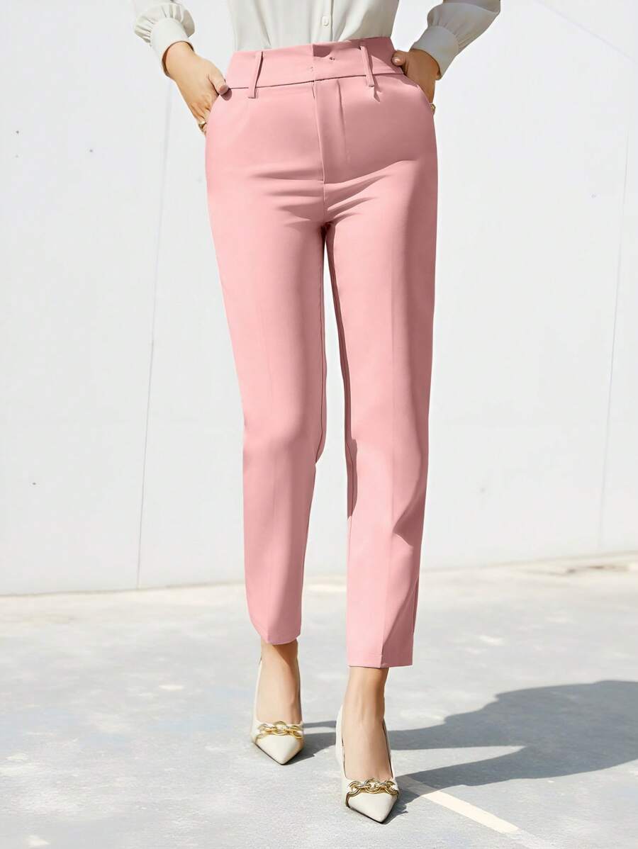 Aveloria Modichic Ladies' Plain Simple Daily Formal Pants  - Pink - View 1