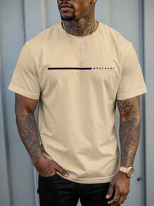 Manfinity Homme 2025 New Summer Plus Size Men's Casual Daily All-Match T-Shirt