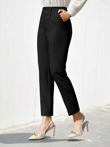 Aveloria Modichic Pantalon simple de costume pour femmes, couleur unie, usage quotidien