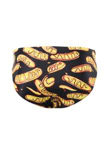 Manfinity KASUA Men's Hot Dog Graphic Drawstring Waist Triangle Swimming Trunks