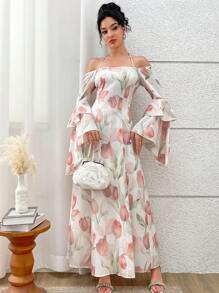 Modelyn Women's Stylish Arabic Style Summer Dress - Multicolor - View 5