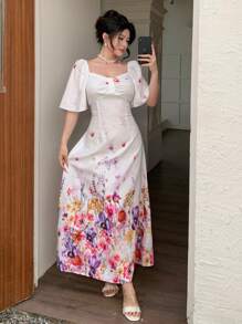 Modelyn Fashion Locating Pleated Front Midi Dress - Multicolor - View 7