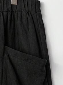 EMERY ROSE 大尺碼純色休閒短褲，設有口袋設計，適用於夏季