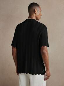 Men's Knit Pullover Top, Fashionable For Summer - Black - View 4