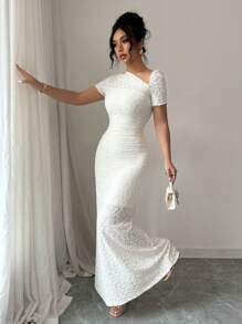 Rafferiza Elegantes, französisch-romantisches, anliegendes Abendkleid für Frauen