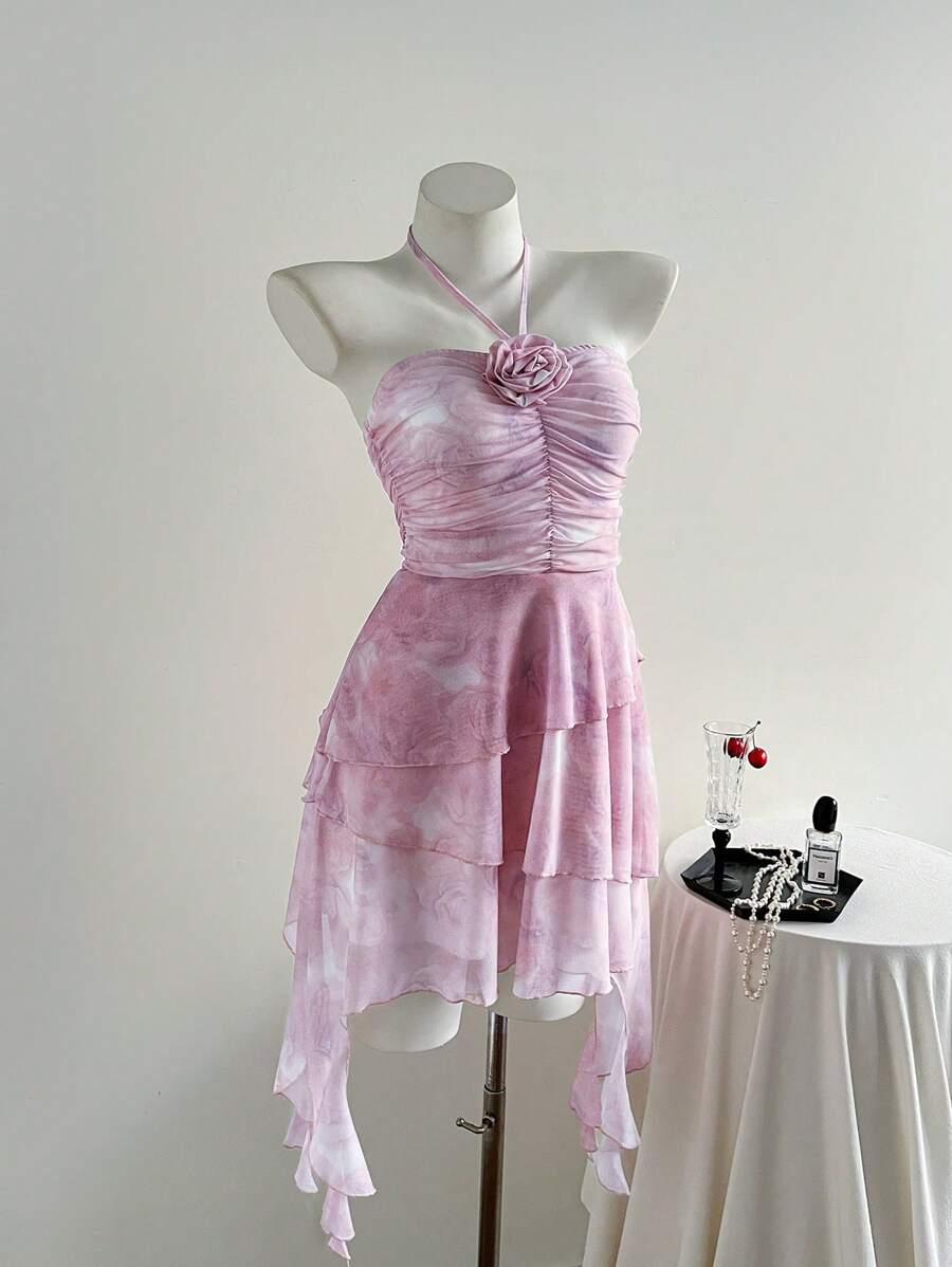 Elamini Vestido informal de mujer con bajo asimétrico