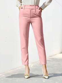 Aveloria Modichic Ladies' Plain Simple Daily Formal Pants  - Pink - View 3