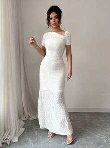 Rafferiza Elegantes, französisch-romantisches, anliegendes Abendkleid für Frauen