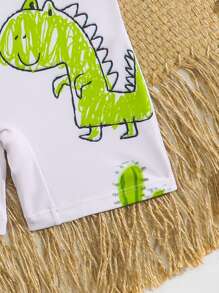 Đồ bơi liền thân in hình động vật dễ thương cho bé trai, dành cho kỳ nghỉ hè ở bãi biển - Màu vàng - Xem 5