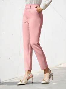 Aveloria Modichic Ladies' Plain Simple Daily Formal Pants  - Pink - View 4