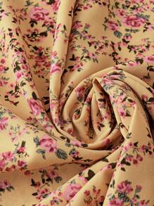 SHEIN LUNE 大码女式碎花节日休闲长款背心裙新年服装长款女装