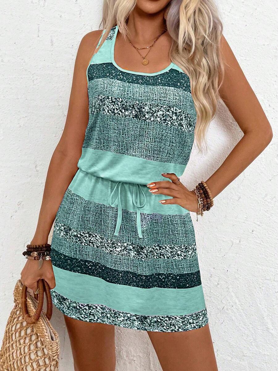 EMERY ROSE Women Sleeveless Dress, Fashionable And Suitable For Summer - Multicolor - View 1