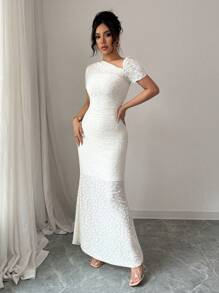 Rafferiza Elegantes, französisch-romantisches, anliegendes Abendkleid für Frauen