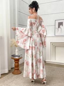 Modelyn Women's Stylish Arabic Style Summer Dress - Multicolor - View 2