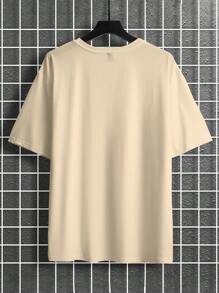 Manfinity Homme 2025 New Summer Plus Size Men's Casual Daily All-Match T-Shirt