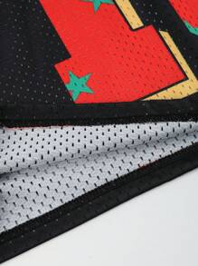 Aesthetic Post--Men's Casual Versatile V-Neck Short Sleeve T-Shirt With Numeric Print - Black - View 5