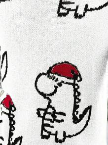 Manfinity Hypemode Maglione girocollo da uomo a maniche lunghe, design semplice con dettagli grafici, casual