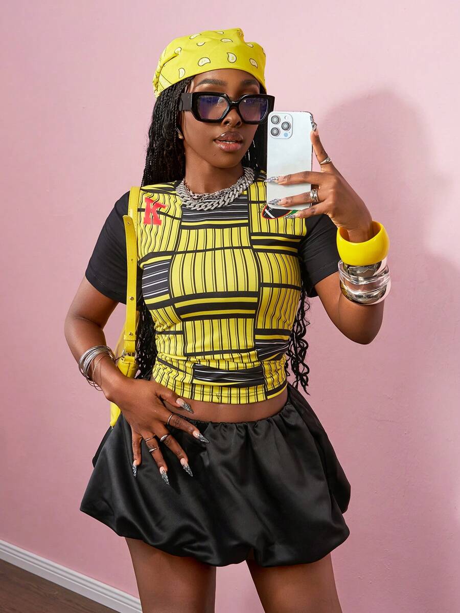 Slaydiva Women Two Pieces Outfits For Daily Wear - Yellow - View 1