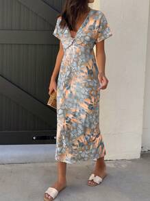 SHEIN Clasi Abito estivo casual da donna con stampa casuale alla moda