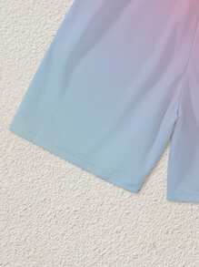 Manfinity RSRT Men's Gradient Pink & Blue Beach Shorts, Palm Tree & "SUMMER" Encounter Seaside Style - Multicolor - View 4