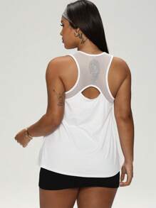 Rhythm Era Große Größen lässiges, einfaches Ausschnitt-Sport-Tank Top