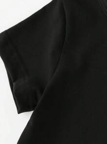 Daddy And Me Matching Outfits - Baby Boys Casual Creative Fist Bump Gesture Letter Slogan Graphic Print Round Neck Short Sleeve Bodysuit (2 Pieces Sold Separately) - Black - View 6