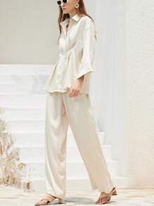 Aveloria Modichic Women Two Pieces Outfits For Daily Wear - Apricot - View 1