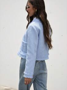 SHEIN Black Friday x Star Picks Aveloria Modichic Classic British Style High-Quality Tweed Fabric Casual Versatile Sophisticated Jacket  Fall Winter Cloth For Women