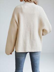 Aveloria Modichic Drop Shoulder Belted Cardigan Oversized Sweater  Fall Winter Cloth For Women - Beige - View 2