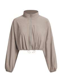 Innovista Women Activewear Zip-Up Sports & Outdoor Jacket, Windproof & Cropped Bomber Gym Top, Lightweight & Portable For Travel Workout Outfits , Packable ,Pocket Multi-Use, Adjustable Bottom,Fitness Top, Edgy & Unique Stylish Tracksuit,Loose Fit,Oversize, Cycle,Bike,Running,Cardio,Strength,Weights,Pilates,Yoga,Mat,Hike,Camping,Trail,Trekking,Climbing,Volleyball,Going Out, Athleisure,Tennis,Golf,Dance,Streetwear,Music Festival, Party, Y2K,Electric,Khaki,Brown,Beige,Spring Summer Gear,Mother's Day Gift