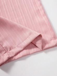 Genkimix Kids 3 件套：黑色宽松纹理裤、粉色宽松裤和蓝色纹理裤，适合青少年女孩 - 彩色 - 查看 4