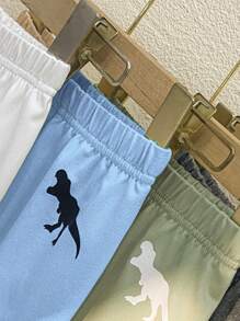 SHEIN Vintaside Kids 5件組男嬰柔軟可愛恐龍針織短褲，適合戶外玩耍、學校、度假、休閒、家庭、運動，中性夏季下身褲 - 彩色 - 查看 4