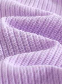 Cozy Pixies 4pcs Baby Girls' Solid Color Knit Soft Elastic Waist Casual Shorts Set - Pink - View 3