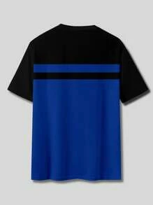 Manfinity Homme Men's Striped Crew Neck Short Sleeve Casual Versatile T-Shirt
