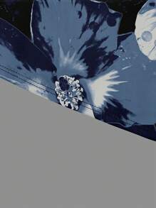 INAWLY 加大码夏季水彩曲线芙蓉花印花图案抹胸 - 彩色 - 查看 4