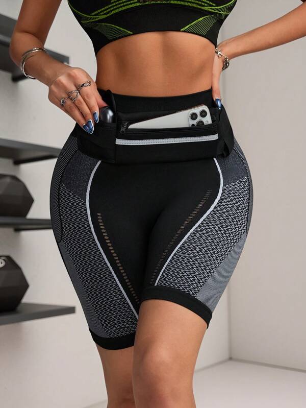 Innovista Formende Workout-Leggings, Shorts und Lauftasche Sport Set, High-Rice Kurven & dehnbarer Sitz für Cardio & Training, High-Performance Fitnesshose für Biker & Läufer, atmungsaktives Mesh, Po-Anhebend, Farbblockdesign, Schwarz, Weiß, Krafttraining, Konditionstraining, Hanteln, Outdoor, Aerobic & Cardio, Yoga & Pilates, Boxen, Wandern & Trekking, Tennis & Golf, Trainingsausrüstung, Trainingsoutfits & Trainingsanzüge, Urban Athleisure, Fashion ICON, Glow-Gefühl für Party & Musikfestival, Sexy Passform, Alltagslook, Activewear, Modern Movement, Sommermotivation