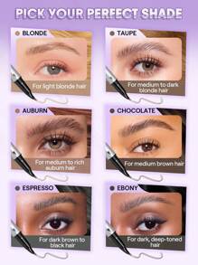 SHEGLAM Real Flow Laminating Brow Pen-Ebony Brand Beauty Makeup Face Paint Cosmetic For Women Girls Perfect For Fall Winter Ideal For Y2K Fancy Fashion Suitable For Birthday Christmas Present Party Ready Best Color