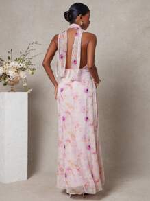 L'Amorae Váy hở vai gợi cảm cổ sâu nhuộm loang cho kỳ nghỉ dưỡng của phụ nữ - Nhiều màu - Xem 2