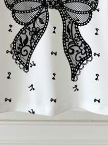 SHEIN Happikins Cute Bow Print Young Girl Casual Round Neck Short Sleeve T-Shirt, Suitable For Summer - Multicolor - View 6