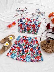 Soleia Women Two Pieces Outfits For Daily Wear - Blue - View 4