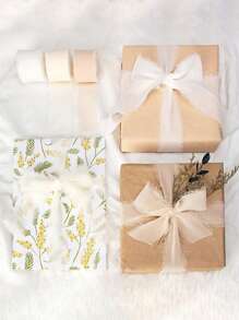 SHEIN 1 cái/3 cái Màu trắng, Ruy băng voan viền thủ công chất lượng cao, Thích hợp cho thiệp mời đám cưới, Hoa cưới, Bao bì quà tặng, Đồ thủ công DIY, Trang trí bối cảnh, Trang trí lễ hội, Trang trí phòng, Trang trí nhà cửa, Trang trí văn phòng, Trang trí tiệc theo chủ đề, Trang trí Giáng sinh, Tốt nghiệp Ngày của Mẹ - trắng - Xem 6