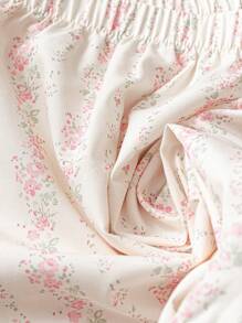 Flirla Set de 2 piezas Conjunto romántico con estampado de flor pequeña en talla grande - Multicolor - Ver 5