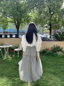 DAZY Women's Casual Loose Mesh Versatile Summer Skirt