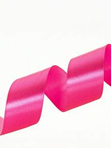 SHEIN 1 Stück Satinband (22 Meter/Rolle), beidseitig bedrucktes Satinband für DIY Rose Deko, Geschenkverpackung - Hochzeit Party Schleifenband für Tisch, Stuhl, Blumentür, Geschenkbox, Torte Dekoration, Bekleidungszubehör, Flechten, erzeugt elegante festliche Atmosphäre, Schleifen Band (0,6/1/1,5/2/2,5/4/5 cm Breite) - Pink - Übersicht 5