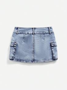 SHEIN ICON Minigonna jeans a vita bassa, di moda per l'estate