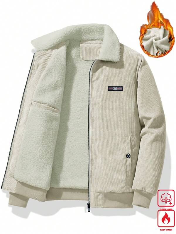 Manfinity Homme Herren Cordjacke in Oversized Passform mit dicker Wattierung