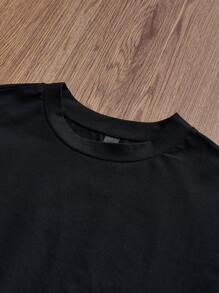 SWAVVY Standard Size Men's Black Short Camera Print T-Shirt, Fashionable For Summer - Black - View 4