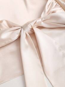 Sweetra Bowknot Strap Satin Cami, Fashionable For Summer - Champagne - View 3