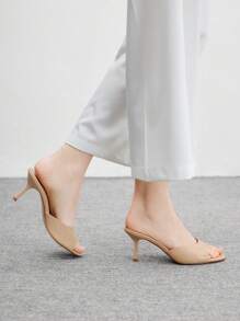 CUCCOO BIZCHIC Cuccoo 女士时尚百搭简约高跟凉鞋 - 杏色 - 查看 3